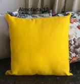 Almofadas lisa amarela 45 x 45