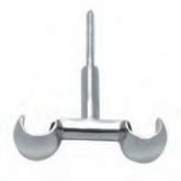 Suporte duplo de teto 28 mm cromado