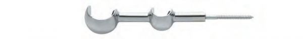 Suporte duplo de 28 e 19 mm cromados