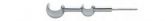 Suporte duplo de 28 e 19 mm cromados