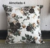 Almofada tecido Jacquard estampado flores