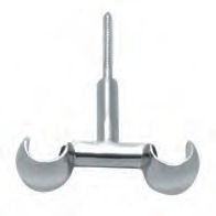 Suporte duplo de teto 28 mm cromado