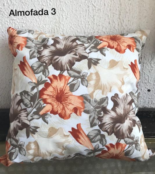 Almofada tecido Jacquard estampada Flores